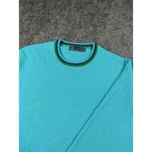 G/Fore Golf Wool Sweater Pullover Mens Medium Teal Blue Performance Stretch Soft